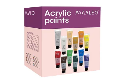 12 Akrylových farieb - každá po 100 ml