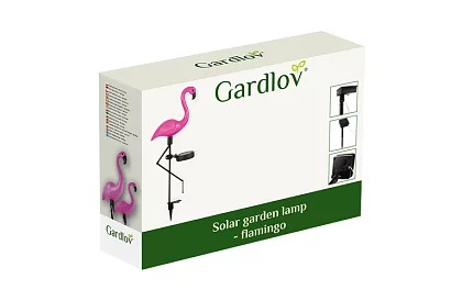 Solárna záhradná lampa - Plameniak