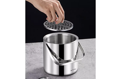 Zásobník na ľad 1,3 litra – vedro s viečkom a kliešťami