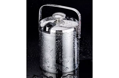 Zásobník na ľad 1,3 litra – vedro s viečkom a kliešťami