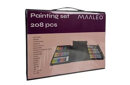 Výtvarná sada na maľovanie - 208 kusov v puzdre