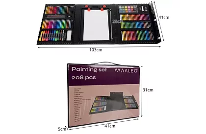 Výtvarná sada na maľovanie - 208 kusov v puzdre