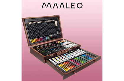 Sada na maľovanie v drevenej schránke – 130 položiek