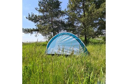 Samorozkládací plážový stan pre 3 osoby – 200 × 120 × 110 cm