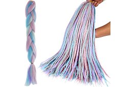 Syntetické ombre copy na vlasy fialovo modré