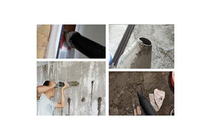 Ručná pumpa na stavebné hmoty + 4 trysky