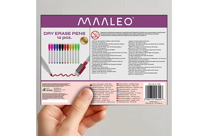 Mazateľné popisovače - 12 ks - 6 farieb