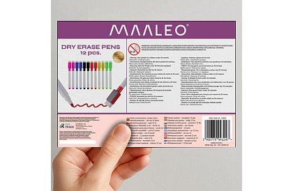 Mazateľné popisovače - 12 ks - 6 farieb