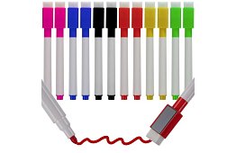 Mazateľné popisovače - 12 ks - 6 farieb