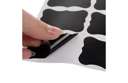 Samolepiace etikety 5 x 3,5 cm - čierne - 24 ks