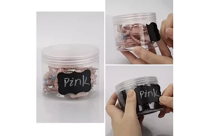 Samolepiace etikety 5 x 3,5 cm - čierne - 24 ks