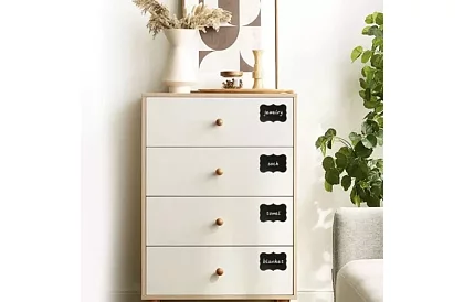 Samolepiace etikety 5 x 3,5 cm - čierne - 24 ks