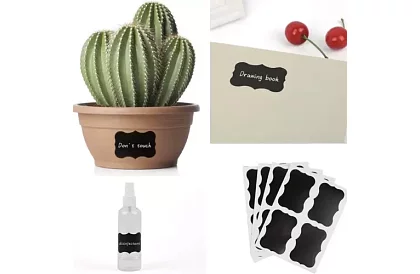 Samolepiace etikety 5 x 3,5 cm - čierne - 24 ks