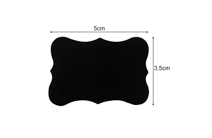 Samolepiace etikety 5 x 3,5 cm - čierne - 24 ks