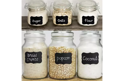 Samolepiace etikety 5 x 3,5 cm - čierne - 24 ks