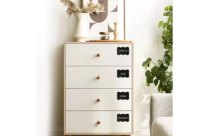 Samolepiace etikety 5 x 3,5 cm - čierne - 24 ks