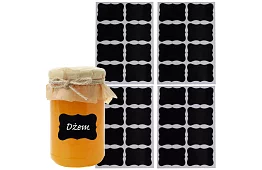 Samolepiace etikety 5 x 3,5 cm - čierne - 24 ks