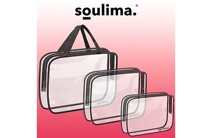 Priehľadné kozmetické taštičky – sada 3 kusov