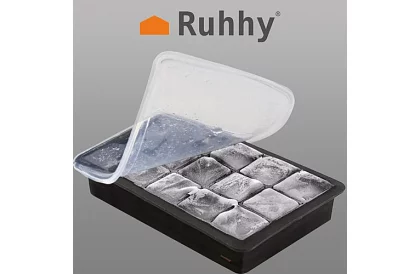 Silikónová forma na ľad s viečkom – ľadník na 15 kociek ľadu