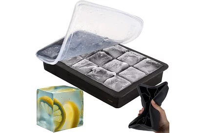 Silikónová forma na ľad s viečkom – ľadník na 15 kociek ľadu