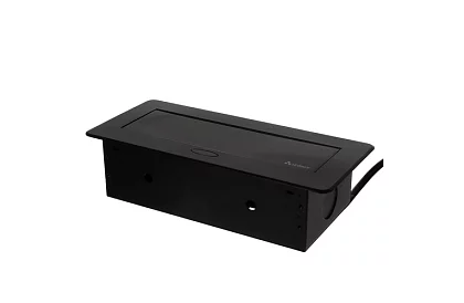 Vestavná výklopná zásuvka 3× 220 V – čierna