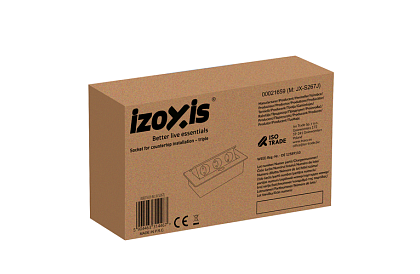 Vestavná výklopná zásuvka 3× 220 V – čierna