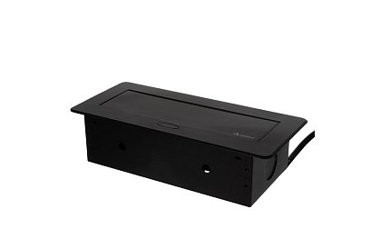 Vestavná výklopná zásuvka 3× 220 V – čierna