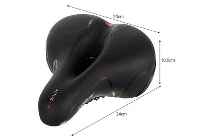 Cyklistické sedlo ACTIVE s vetraním a vodotesným poťahom