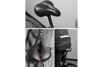 Cyklistické sedlo ACTIVE s vetraním a vodotesným poťahom