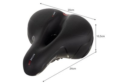 Cyklistické sedlo ACTIVE s vetraním a vodotesným poťahom