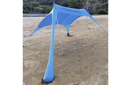Plážový stan s UV ochranou 50+ - slnečník -  4,5 × 4,5 × 1,6 m
