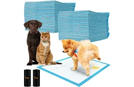 Absorpčné hygienické podložky 50 ks – 60x60 cm + vrecká na exkrementy