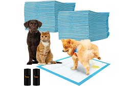 Absorpčné hygienické podložky 50 ks – 60x60 cm + vrecká na exkrementy