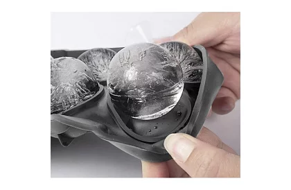 2 silikónové formy na ľad - gule a kocky XXL