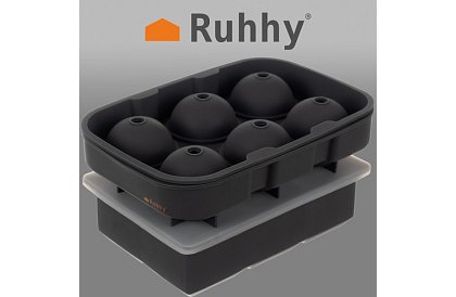 2 silikónové formy na ľad - gule a kocky XXL