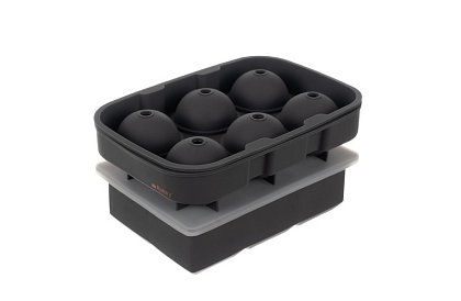 2 silikónové formy na ľad - gule a kocky XXL