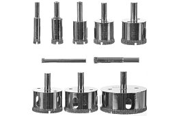 Diamantové vyvŕtavače - sada 10 veľkostí