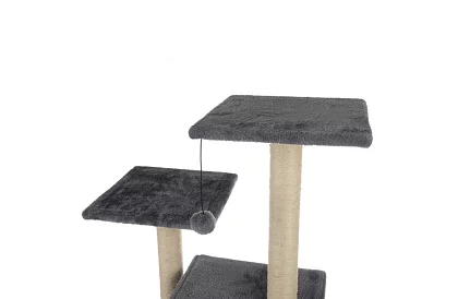 Šedé škrabadlo pre mačky - 71 x 44 x 34 cm