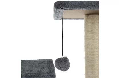 Šedé škrabadlo pre mačky - 71 x 44 x 34 cm