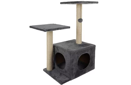 Šedé škrabadlo pre mačky - 71 x 44 x 34 cm