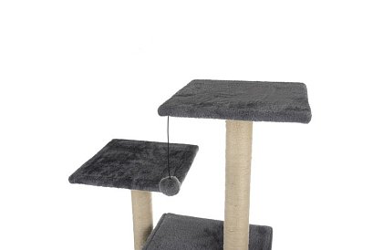 Šedé škrabadlo pre mačky - 71 x 44 x 34 cm