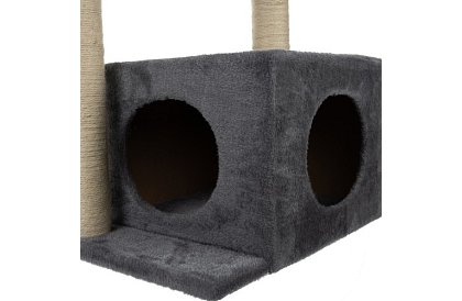 Šedé škrabadlo pre mačky - 71 x 44 x 34 cm