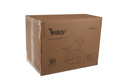 Šedé škrabadlo pre mačky - 71 x 44 x 34 cm