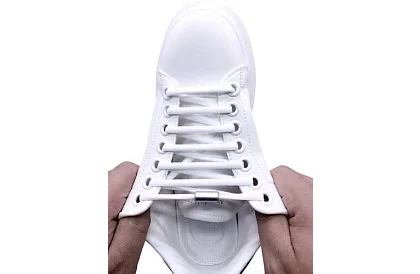 Elastické šnúrky do topánok - bez zaväzovania - biele