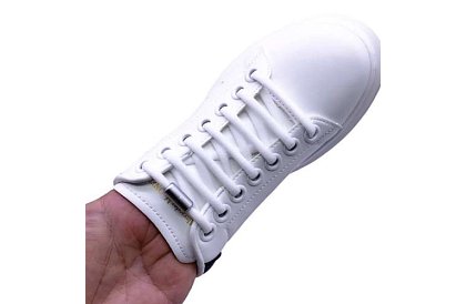 Elastické šnúrky do topánok - bez zaväzovania - biele