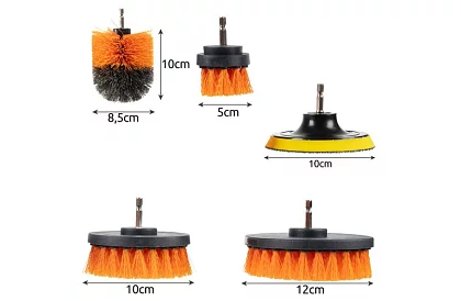 Sada štetcov na vŕtačku – čistenie a leštenie – 22 ks