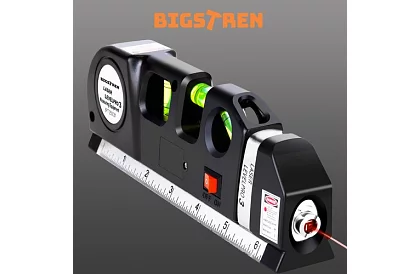 Laserová vodováha s navíjacou metrom – 250 cm