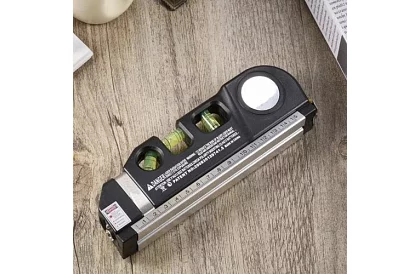 Laserová vodováha s navíjacou metrom – 250 cm