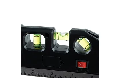 Laserová vodováha s navíjacou metrom – 250 cm