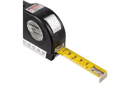 Laserová vodováha s navíjacou metrom – 250 cm